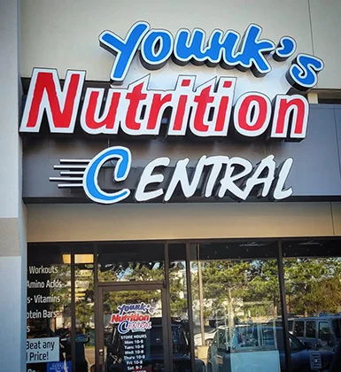 Younk&rsquo;s Nutrition Central storefront in Spring, Texas