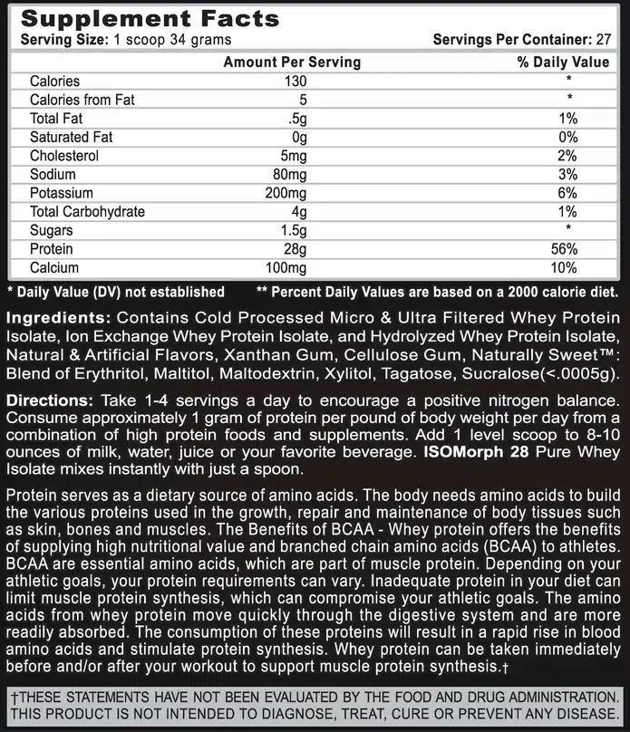 APS Isomorph Chocolate Milkshake 2lb
